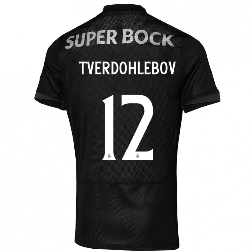 Danxen Kid Alex Tverdohlebov #12 Black White Away Jersey 2025/26 T-Shirt