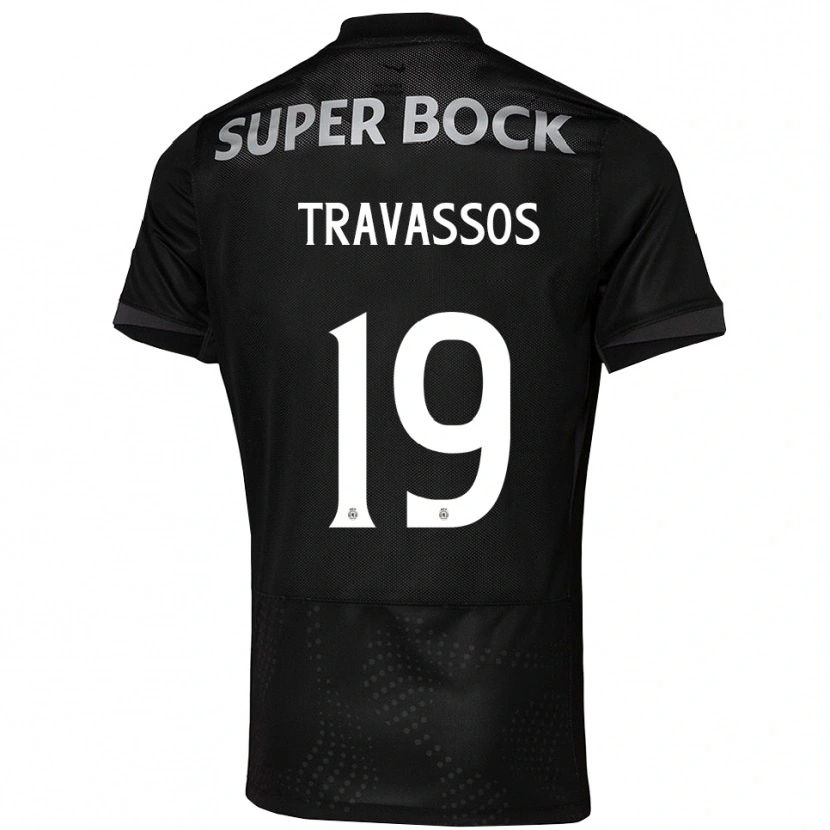 Danxen Kid Diogo Travassos #19 Black White Away Jersey 2025/26 T-Shirt