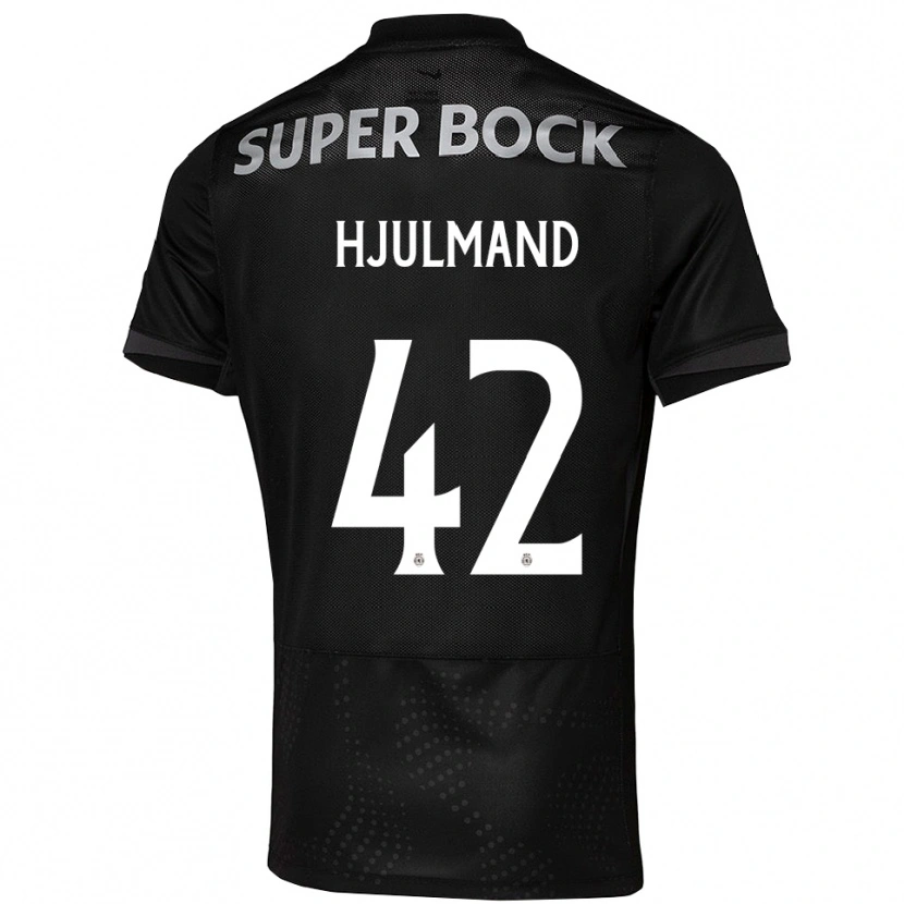 Danxen Kid Morten Hjulmand #42 Black White Away Jersey 2025/26 T-Shirt