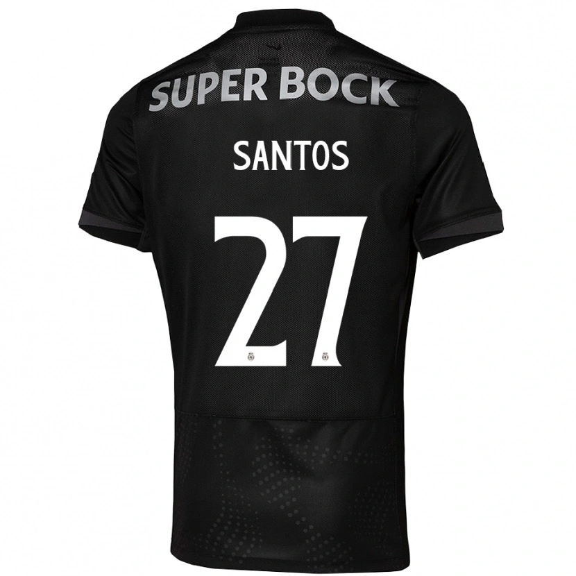 Danxen Kid Alisson Santos #27 Black White Away Jersey 2025/26 T-Shirt