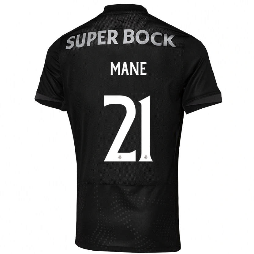 Danxen Kid Isnaba Mane #21 Black White Away Jersey 2025/26 T-Shirt