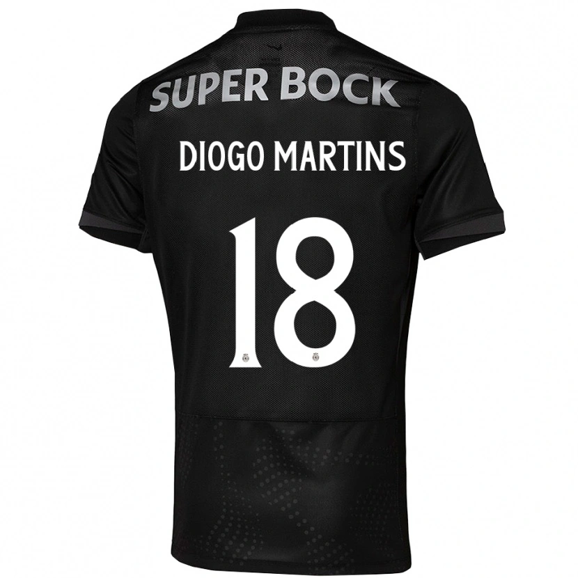 Danxen Kid Diogo Martins #18 Black White Away Jersey 2025/26 T-Shirt