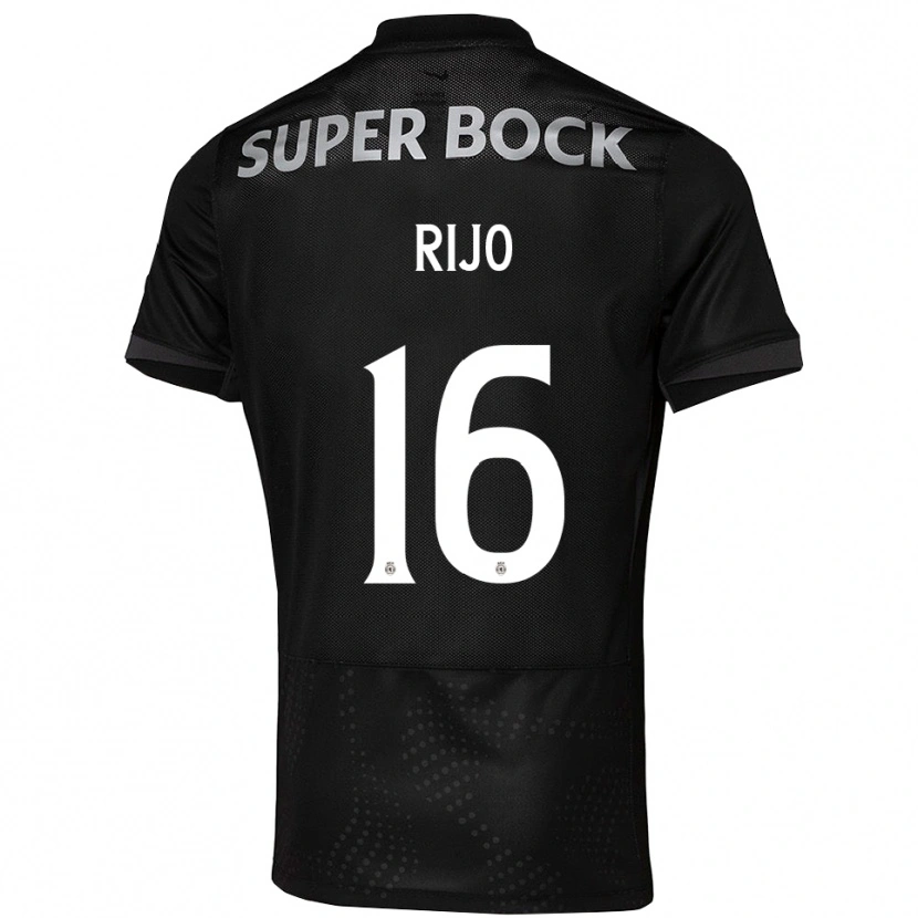 Danxen Kid João Rijo #16 Black White Away Jersey 2025/26 T-Shirt