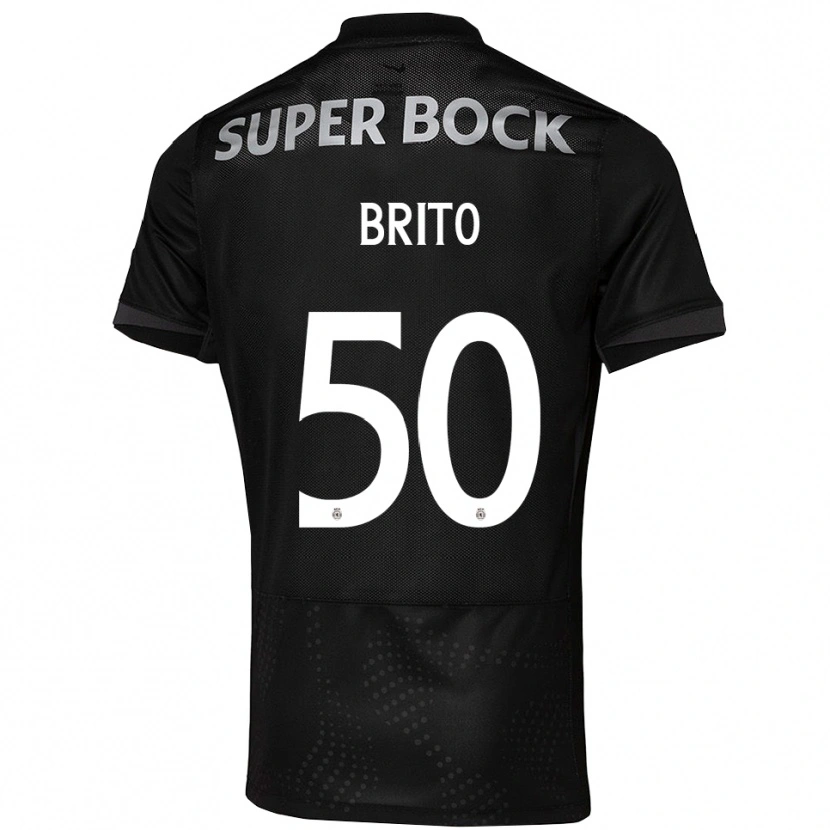 Danxen Kid Alexandre Brito #50 Black White Away Jersey 2025/26 T-Shirt