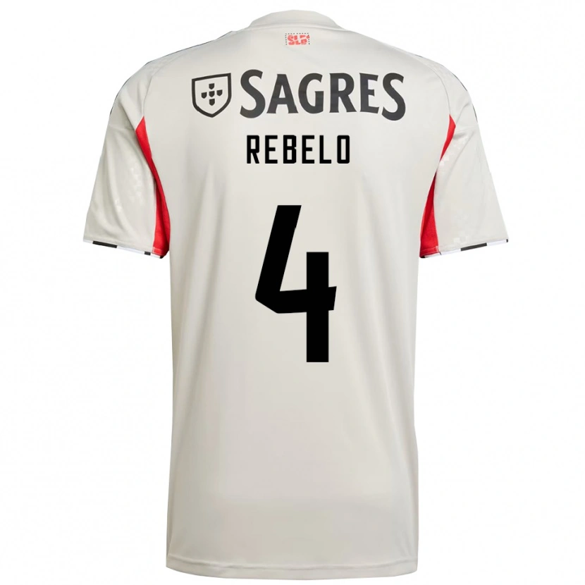 Danxen Kid Silvia Rebelo #4 Off White Red Away Jersey 2025/26 T-Shirt