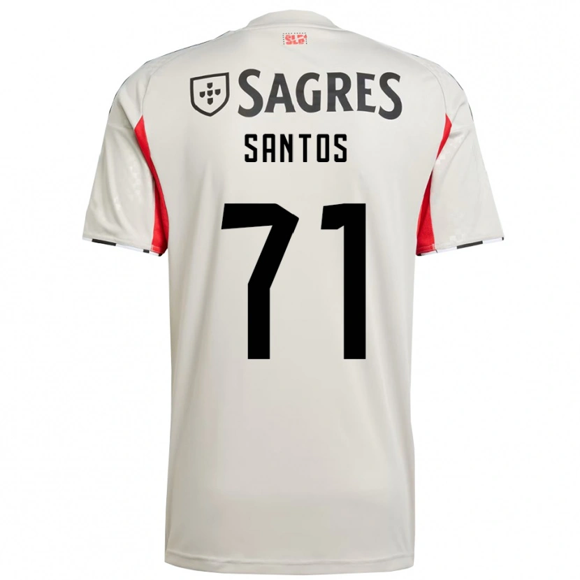 Danxen Kid Leandro Santos #71 Off White Red Away Jersey 2025/26 T-Shirt