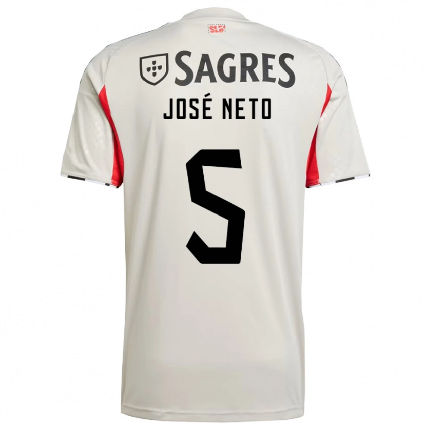 Danxen Kid José Neto #5 Off White Red Away Jersey 2025/26 T-Shirt