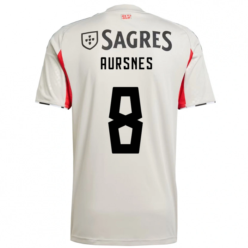 Danxen Kid Fredrik Aursnes #8 Off White Red Away Jersey 2025/26 T-Shirt