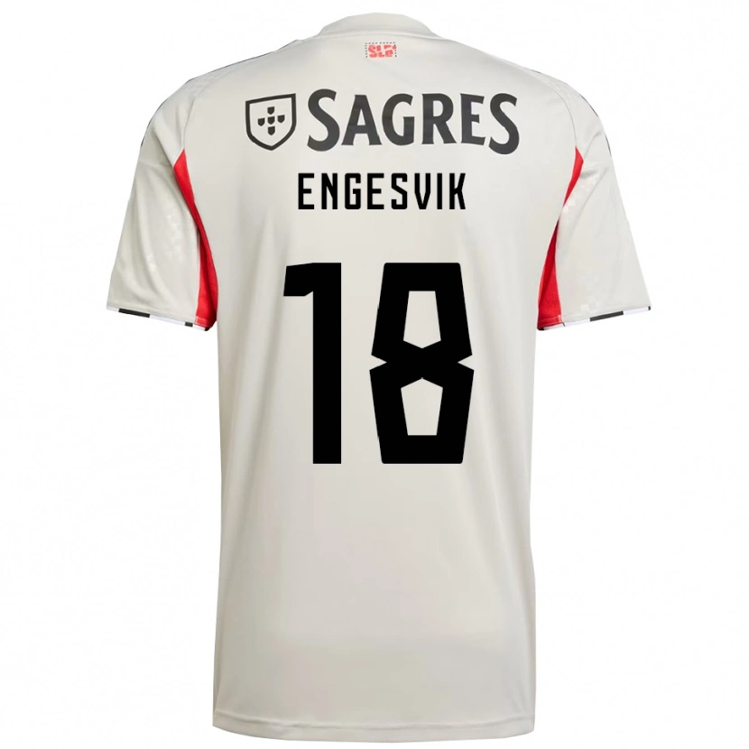 Danxen Kid Rakel Engesvik #18 Off White Red Away Jersey 2025/26 T-Shirt