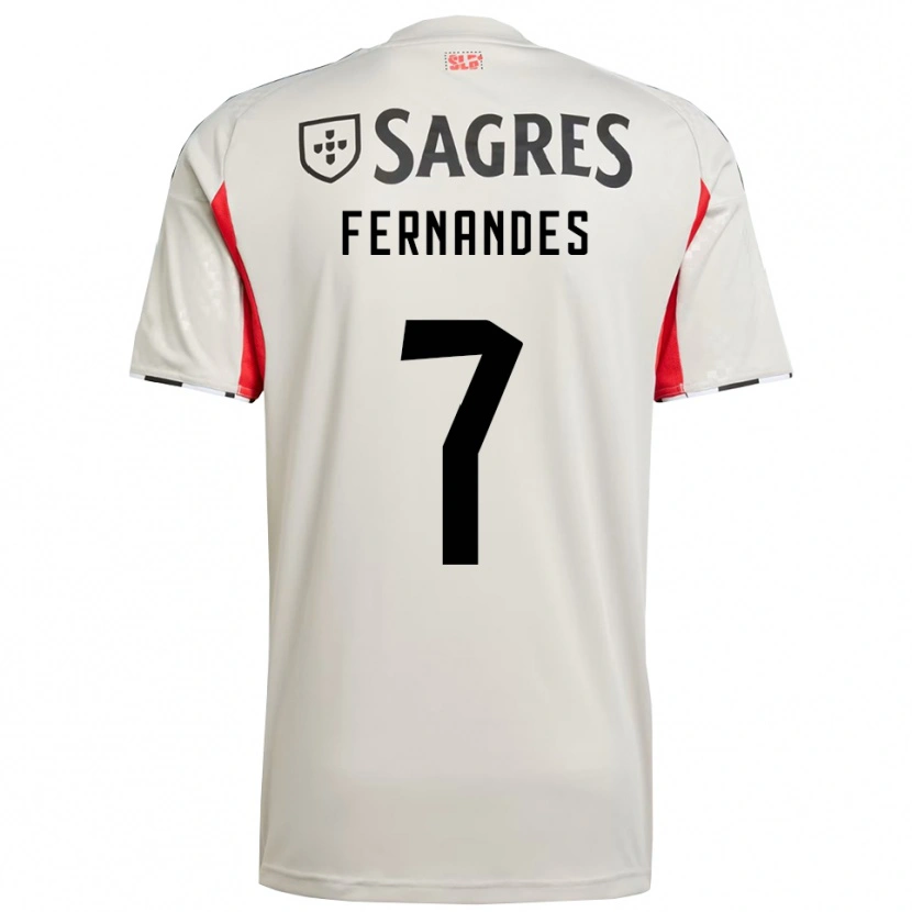 Danxen Kid Ricardo Fernandes #7 Off White Red Away Jersey 2025/26 T-Shirt