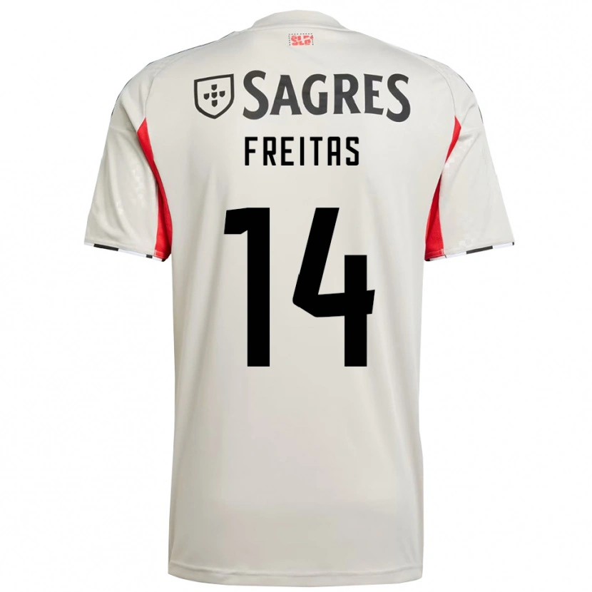 Danxen Kid Tiago Freitas #14 Off White Red Away Jersey 2025/26 T-Shirt