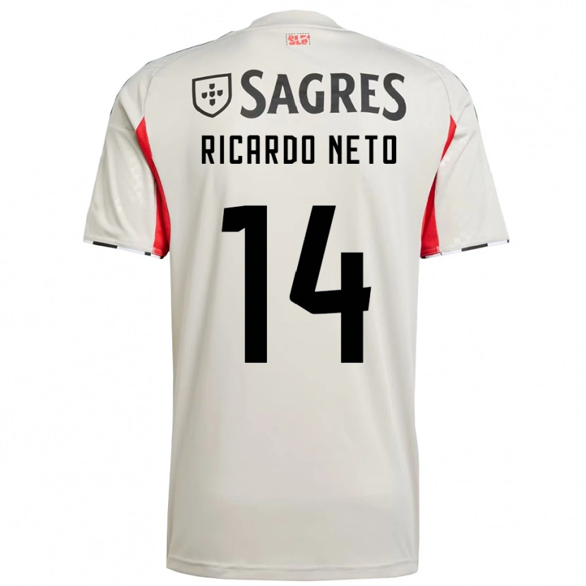 Danxen Kid Ricardo Neto #14 Off White Red Away Jersey 2025/26 T-Shirt