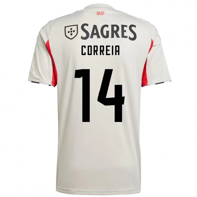 Danxen Kid Carolina Correia #14 Off White Red Away Jersey 2025/26 T-Shirt