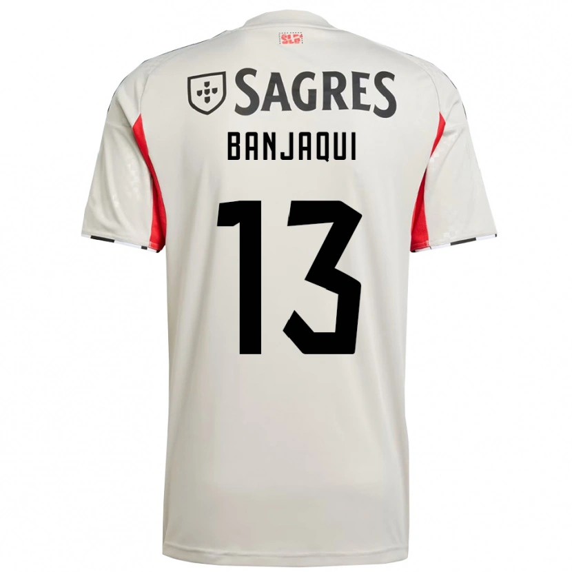Danxen Kid Daniel Banjaqui #13 Off White Red Away Jersey 2025/26 T-Shirt