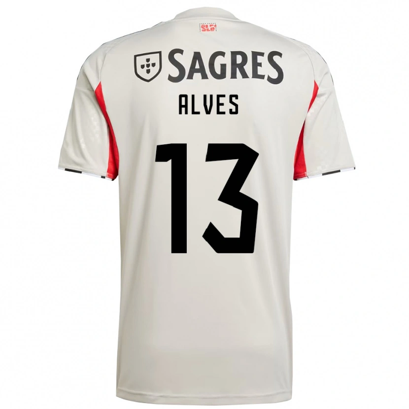 Danxen Kid Lúcia Alves #13 Off White Red Away Jersey 2025/26 T-Shirt