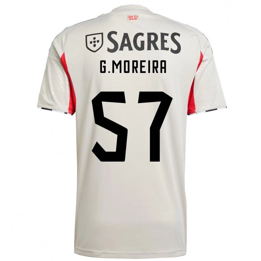 Danxen Kid Gonçalo Moreira #57 Off White Red Away Jersey 2025/26 T-Shirt