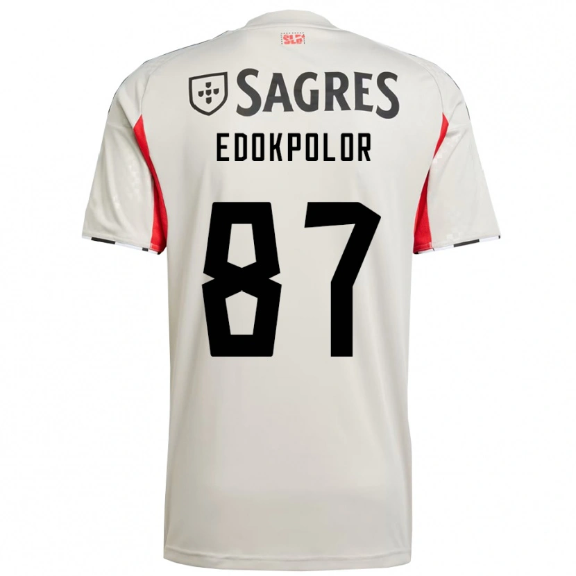 Danxen Kid Peter Edokpolor #87 Off White Red Away Jersey 2025/26 T-Shirt
