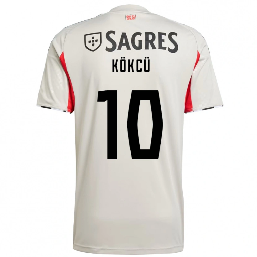 Danxen Kid Orkun Kokcu #10 Off White Red Away Jersey 2025/26 T-Shirt