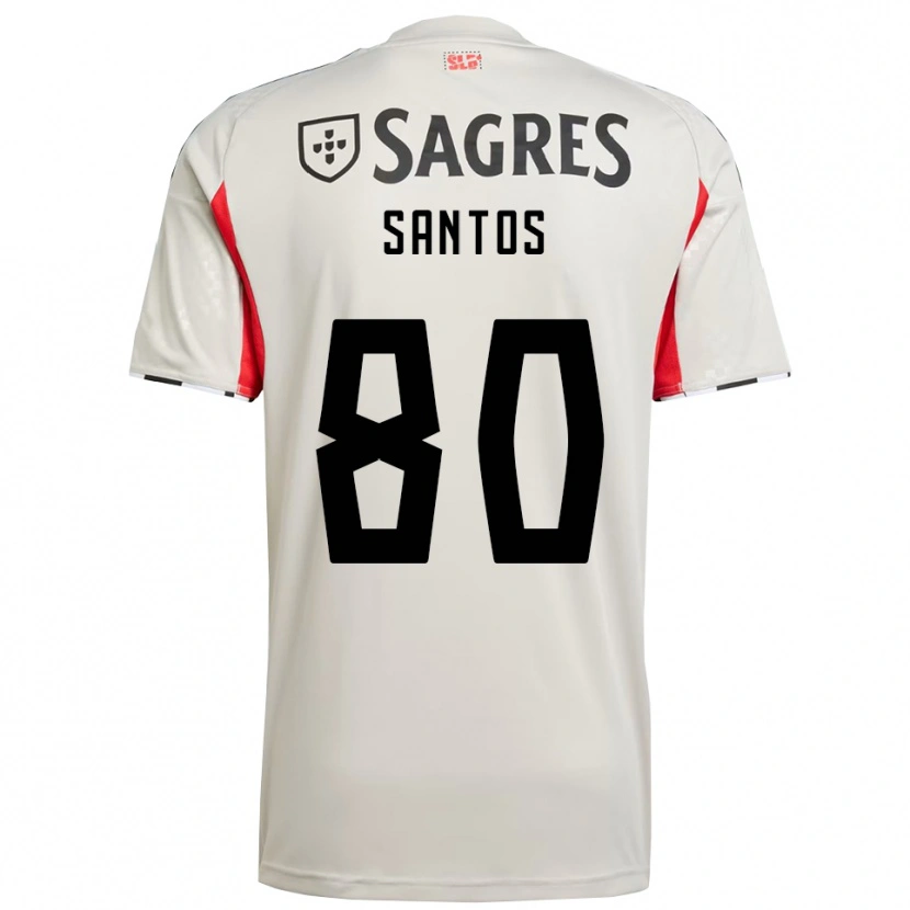 Danxen Kid Pedro Santos #80 Off White Red Away Jersey 2025/26 T-Shirt