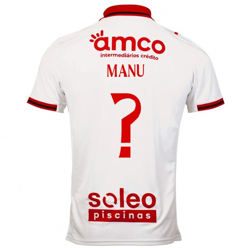 Danxen Kid Manu Teixeira #0 White Red Away Jersey 2025/26 T-Shirt