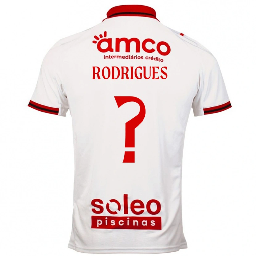Danxen Kid David Rodrigues #0 White Red Away Jersey 2025/26 T-Shirt