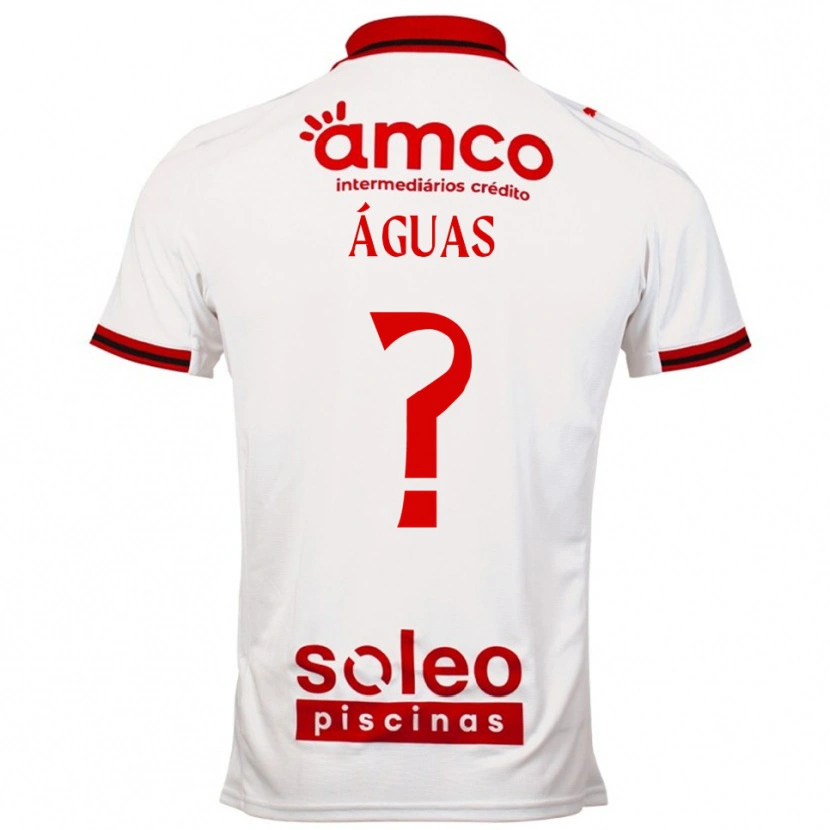 Danxen Kid Diogo Águas #0 White Red Away Jersey 2025/26 T-Shirt