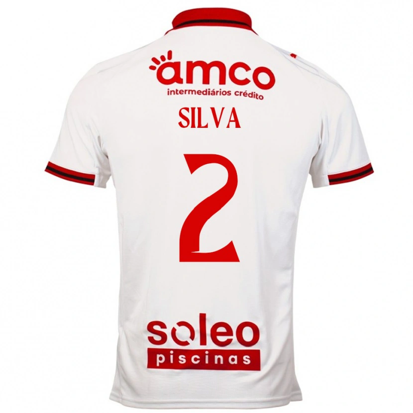 Danxen Kid Lourenço Silva #2 White Red Away Jersey 2025/26 T-Shirt