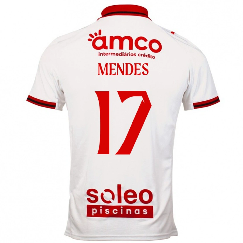 Danxen Kid Joe Mendes #17 White Red Away Jersey 2025/26 T-Shirt