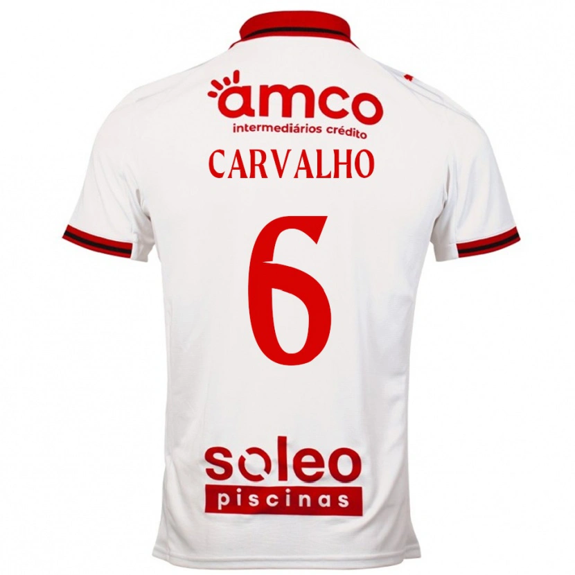 Danxen Kid Vítor Carvalho #6 White Red Away Jersey 2025/26 T-Shirt