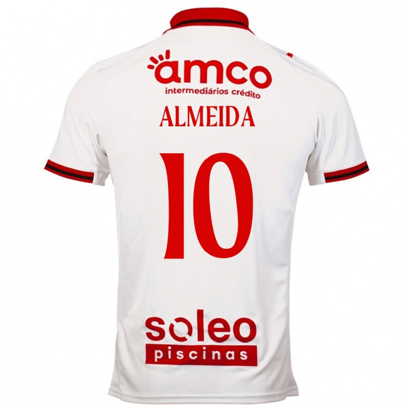 Danxen Kid Vitória Almeida #10 White Red Away Jersey 2025/26 T-Shirt