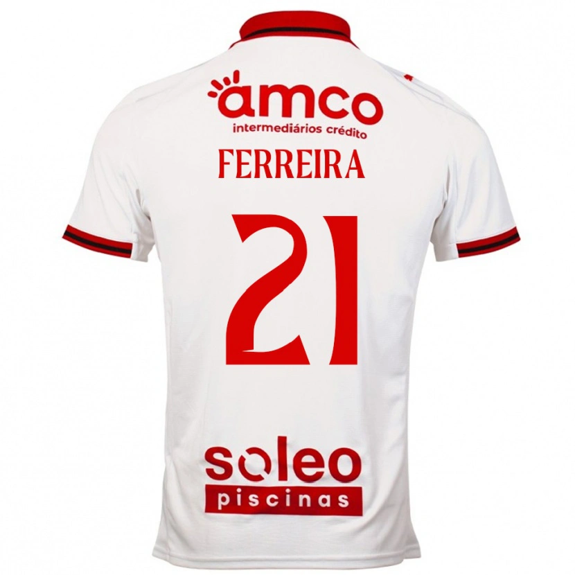Danxen Kid Ana Carolina Ferreira #21 White Red Away Jersey 2025/26 T-Shirt