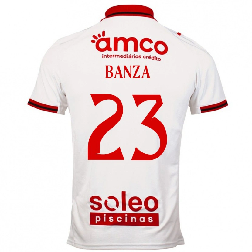 Danxen Kid Simon Banza #23 White Red Away Jersey 2025/26 T-Shirt