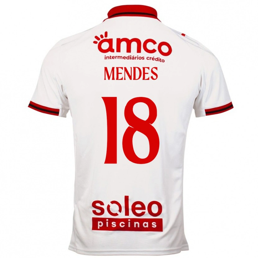 Danxen Kid Carolina Mendes #18 White Red Away Jersey 2025/26 T-Shirt