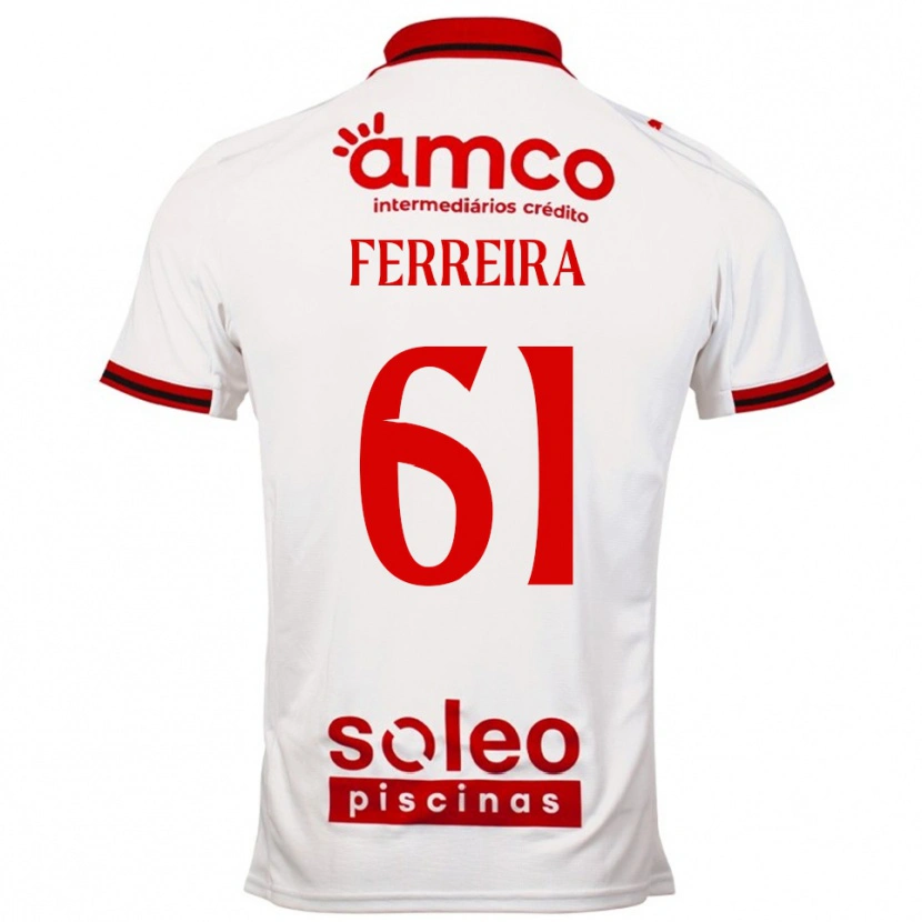 Danxen Kid Tiago Ferreira #61 White Red Away Jersey 2025/26 T-Shirt