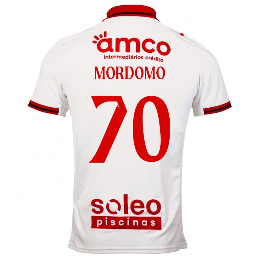 Danxen Kid Mordomo #70 White Red Away Jersey 2025/26 T-Shirt