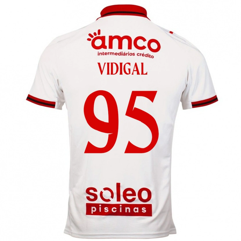 Danxen Kid Sandro Vidigal #95 White Red Away Jersey 2025/26 T-Shirt