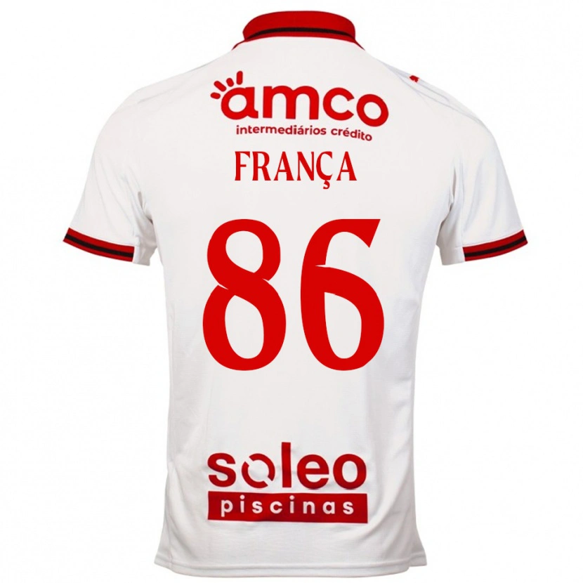 Danxen Kid Francisco França #86 White Red Away Jersey 2025/26 T-Shirt