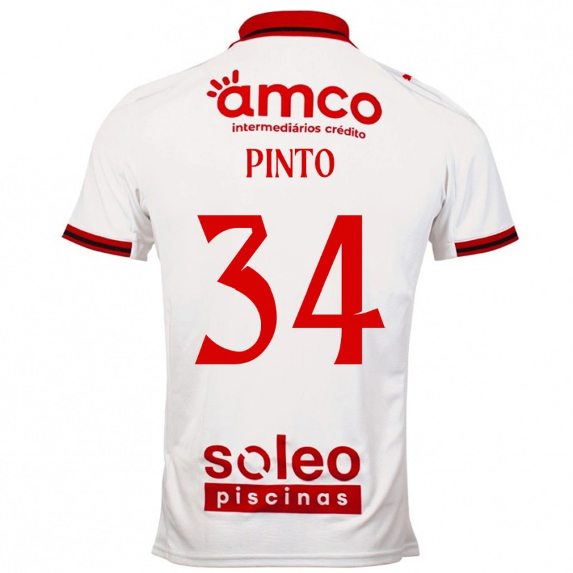 Danxen Kid Ana Pinto #34 White Red Away Jersey 2025/26 T-Shirt