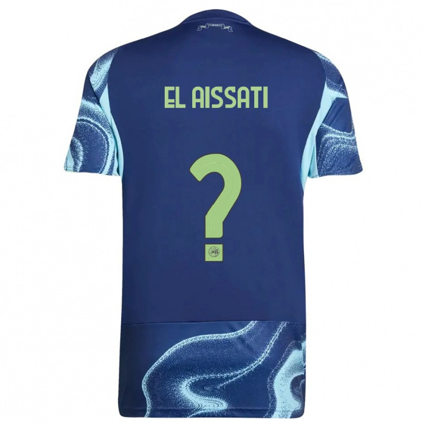 Danxen Kid Yasser El Aissati #0 Navy Sky Blue Away Jersey 2025/26 T-Shirt