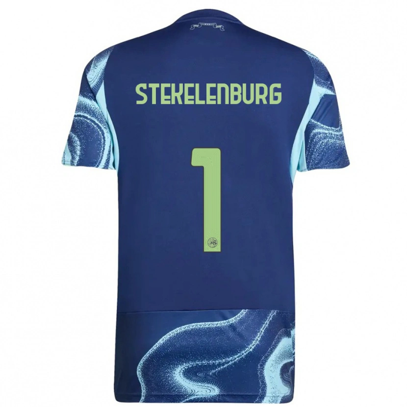 Danxen Kid Maarten Stekelenburg #1 Navy Sky Blue Away Jersey 2025/26 T-Shirt