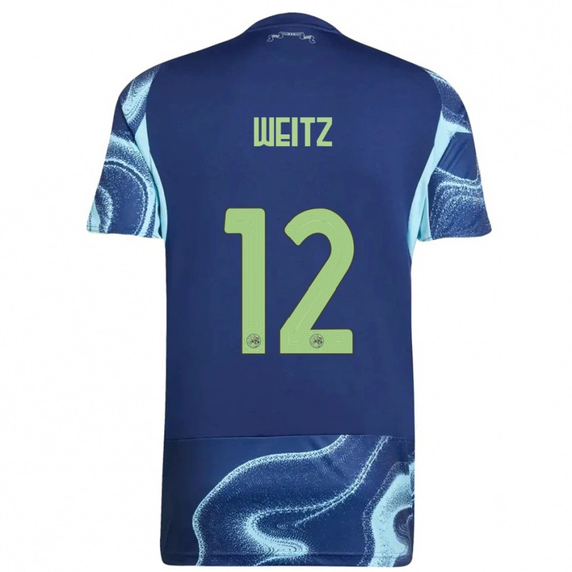 Danxen Kid Axel Weitz #12 Navy Sky Blue Away Jersey 2025/26 T-Shirt