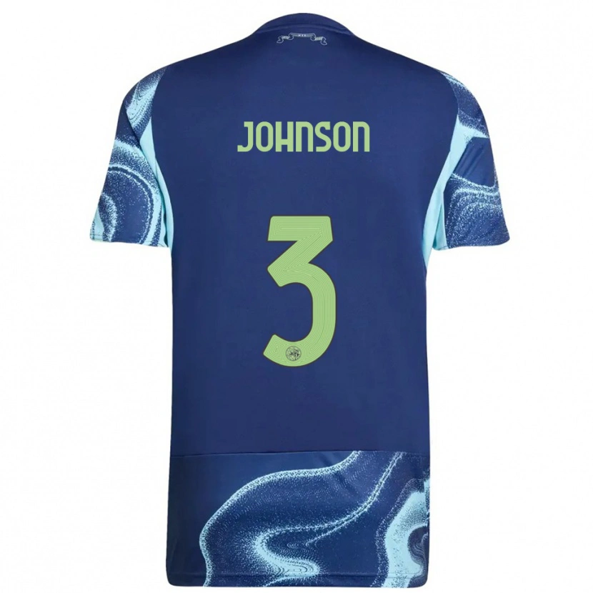 Danxen Kid Jinairo Johnson #3 Navy Sky Blue Away Jersey 2025/26 T-Shirt