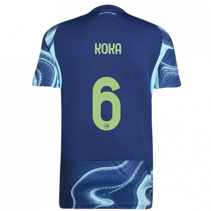 Danxen Kid Nnamdi Koka #6 Navy Sky Blue Away Jersey 2025/26 T-Shirt