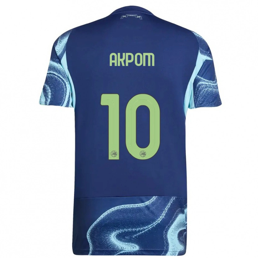 Danxen Kid Chuba Akpom #10 Navy Sky Blue Away Jersey 2025/26 T-Shirt