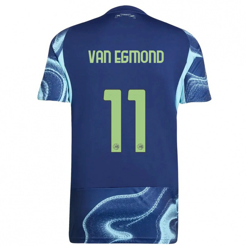 Danxen Kid Bo Van Egmond #11 Navy Sky Blue Away Jersey 2025/26 T-Shirt