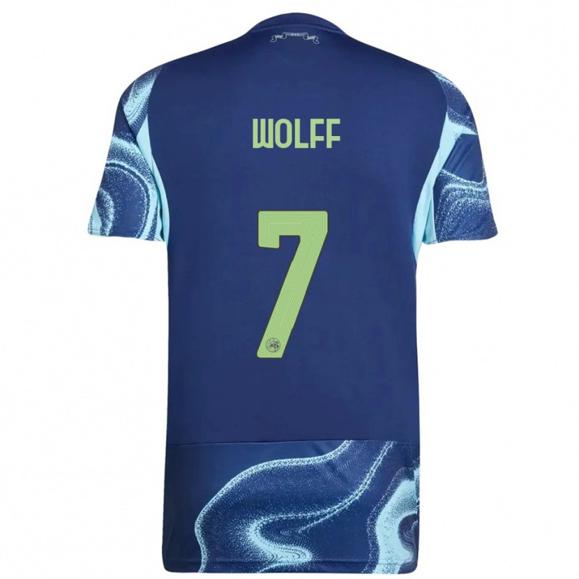 Danxen Kid Kayden Wolff #7 Navy Sky Blue Away Jersey 2025/26 T-Shirt