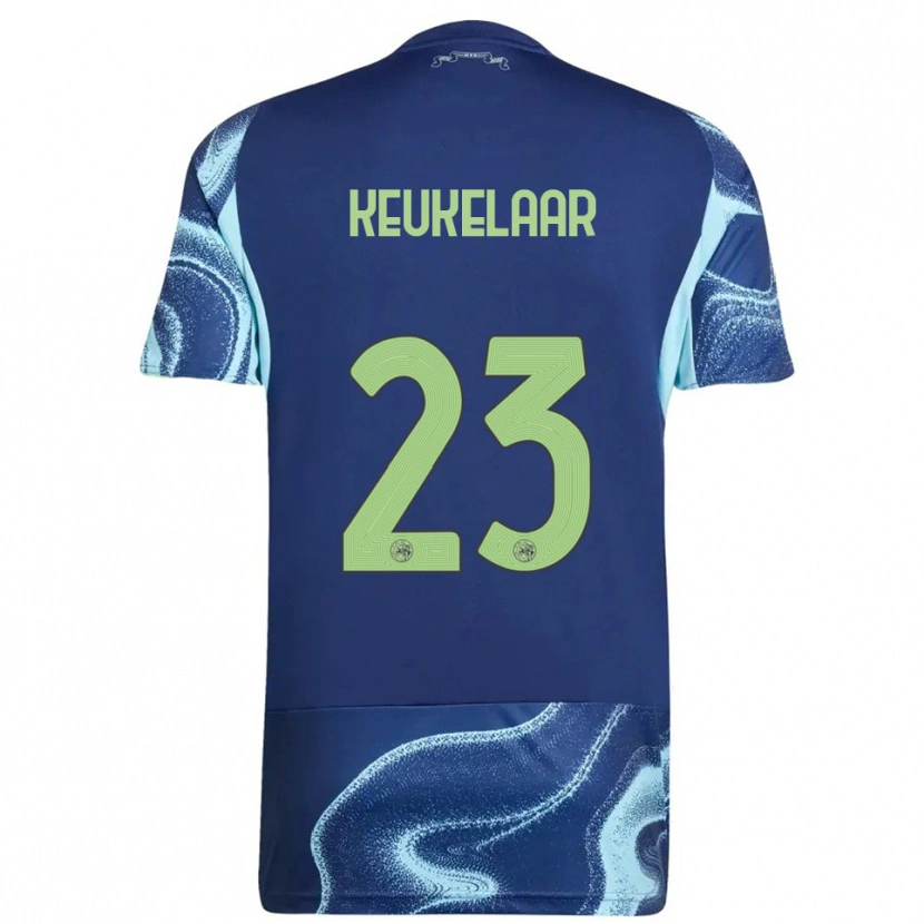 Danxen Kid Lotte Keukelaar #23 Navy Sky Blue Away Jersey 2025/26 T-Shirt