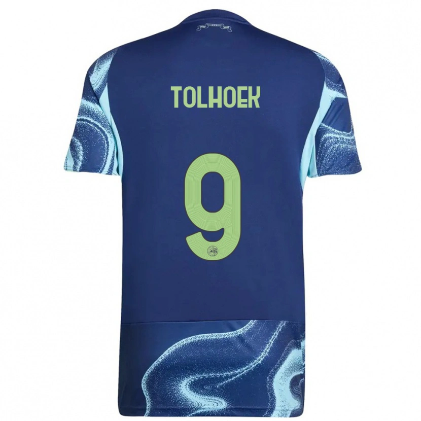 Danxen Kid Danique Tolhoek #9 Navy Sky Blue Away Jersey 2025/26 T-Shirt