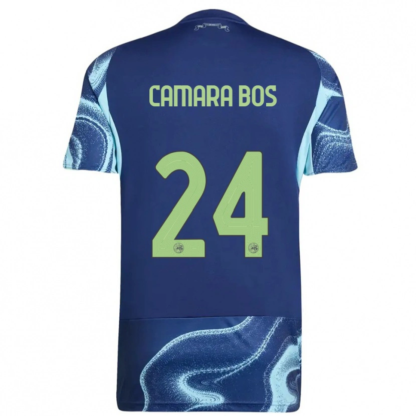Danxen Kid Daniel Camara Bos #24 Navy Sky Blue Away Jersey 2025/26 T-Shirt