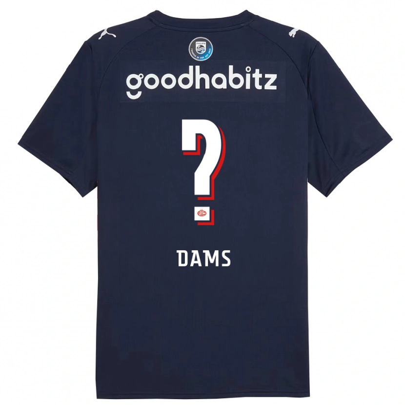 Danxen Kid Matteo Dams #0 Navy White Away Jersey 2025/26 T-Shirt